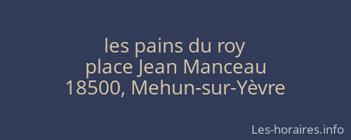 les pains du roy