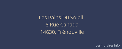 Les Pains Du Soleil