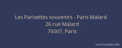 Les Parisettes souvenirs - Paris Malard