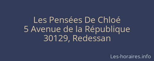 Les Pensées De Chloé