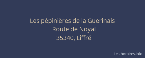 Les pépinières de la Guerinais