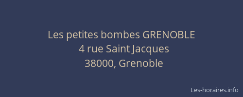 Les petites bombes GRENOBLE
