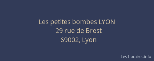 Les petites bombes LYON