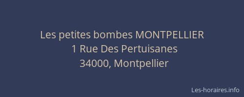 Les petites bombes MONTPELLIER