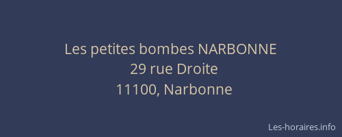 Les petites bombes NARBONNE