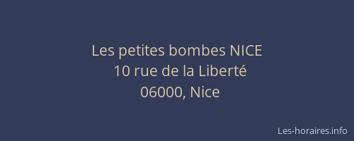 Les petites bombes NICE