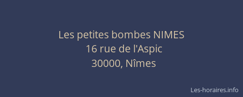 Les petites bombes NIMES