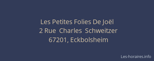 Les Petites Folies De Joël