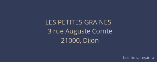 LES PETITES GRAINES