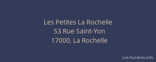 Les Petites La Rochelle