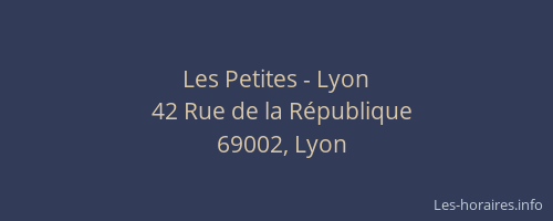 Les Petites - Lyon