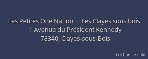 Les Petites One Nation  -  Les Clayes sous bois
