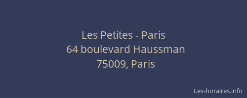 Les Petites - Paris