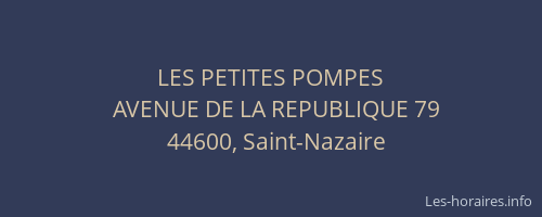 LES PETITES POMPES