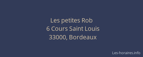 Les petites Rob