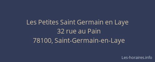 Les Petites Saint Germain en Laye