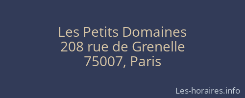 Les Petits Domaines