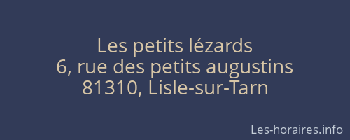 Les petits lézards