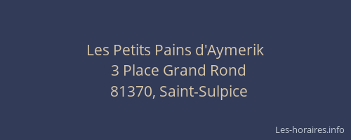 Les Petits Pains d'Aymerik
