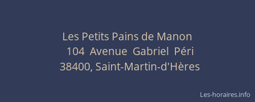 Les Petits Pains de Manon