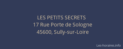 LES PETITS SECRETS