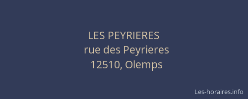 LES PEYRIERES