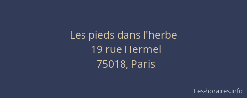 Les pieds dans l'herbe