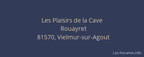 Les Plaisirs de la Cave