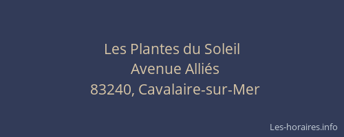 Les Plantes du Soleil