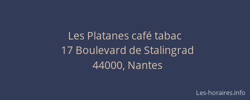 Les Platanes café tabac