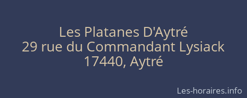 Les Platanes D'Aytré