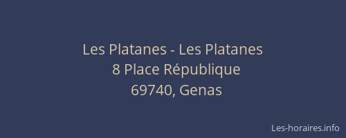 Les Platanes - Les Platanes