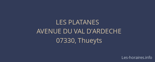 LES PLATANES