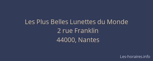 Les Plus Belles Lunettes du Monde