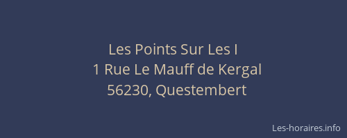 Les Points Sur Les I