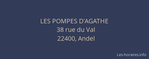 LES POMPES D'AGATHE