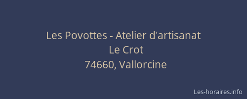 Les Povottes - Atelier d'artisanat