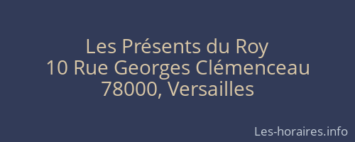 Les Présents du Roy
