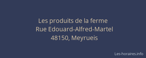 Les produits de la ferme