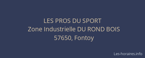 LES PROS DU SPORT