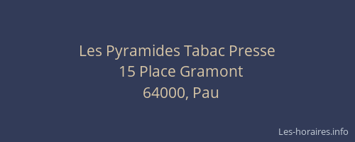 Les Pyramides Tabac Presse