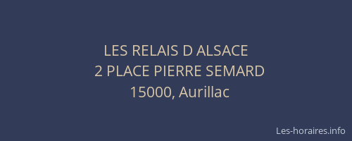 LES RELAIS D ALSACE