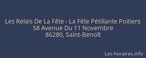 Les Relais De La Fête - La Fête Pétillante Poitiers