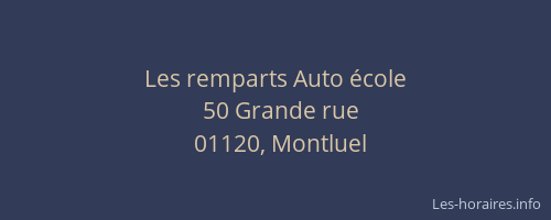 Les remparts Auto école