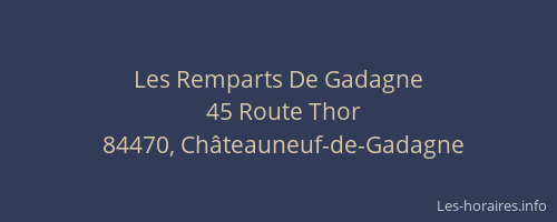 Les Remparts De Gadagne