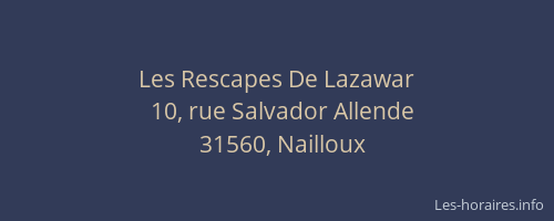 Les Rescapes De Lazawar