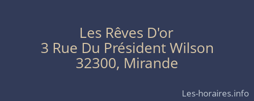 Les Rêves D'or