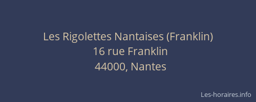 Les Rigolettes Nantaises (Franklin)