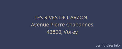 LES RIVES DE L'ARZON