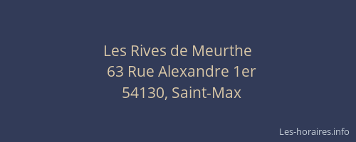 Les Rives de Meurthe